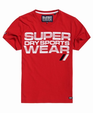 Superdry Sportswear Speed Férfi Pólók Piros | EFYVI5021